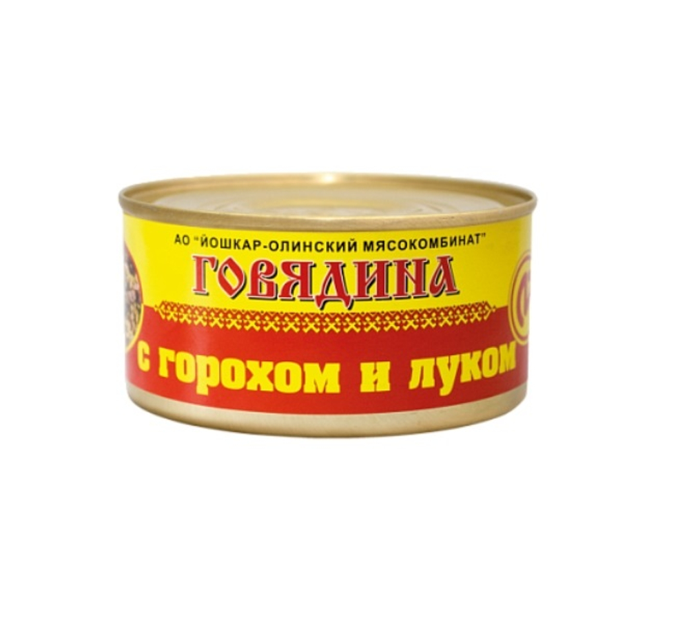 Говядина с горохом и луком, 325г, Йошкар-Олинский МК 1287