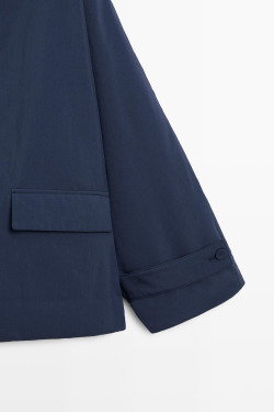 Massimo Dutti Короткая куртка с легким утеплителем, нефтяно-синий