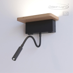 3868/8WL HIGHTECH ODL19 475 св.дерево/дерево Настен. светильник LED 8W 560Лм 3000К USB зарядка WOODY