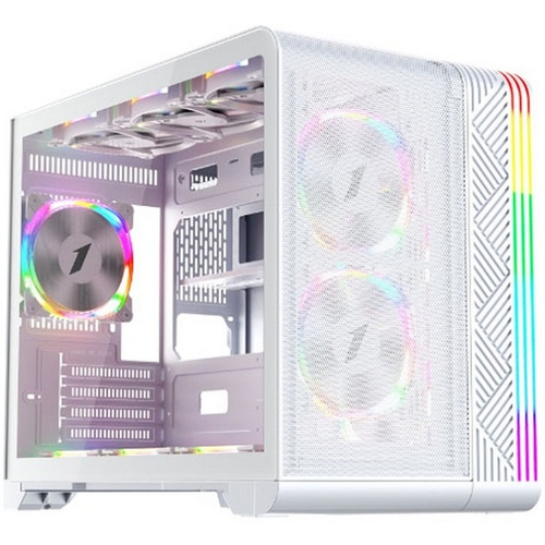 Корпус Mini-Tower 1STPLAYER VT6 ARGB, Micro-ATX, белый (VT6-WH-3FS7-W)