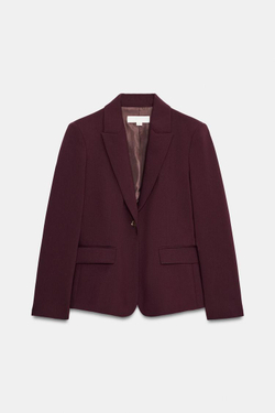 ZARA БЛЕЙЗЕР С ЗОЛОТИСТЫМИ ПУГОВИЦАМИ, БУРГУНДИ