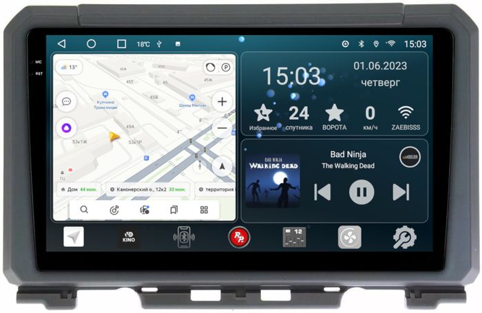Магнитола для Suzuki Jimny 2019+ - RedPower 253 Android 10, Быстрая, QLED+2K, CarPlay, SIM-слот