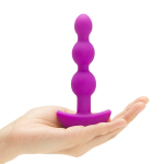 Анальные премиум-бусы с 2 моторами цвет фуксия 13,8см b-Vibe Triplet Anal Beads BV-005-FUC