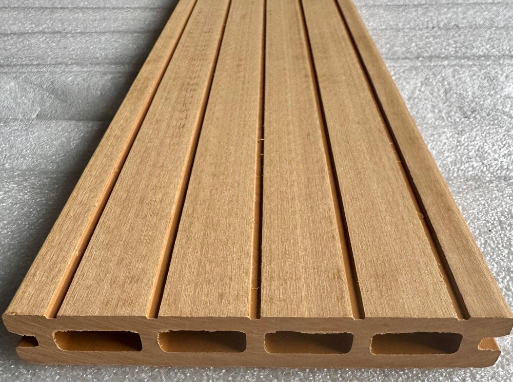 Террасная доска ДПК Бест декинг Лайт (Бест декинг (Best decking) Light)  Тиснение/широкий вельвет цвет: Орех