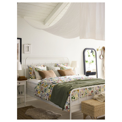 IKEA STRANDLUMMER  (ИКЕА СТРАНДЛУММЕР)  -  Пододеяльник и 2 наволочки - разноцветный/цветочный узор 200x200/50x60 см