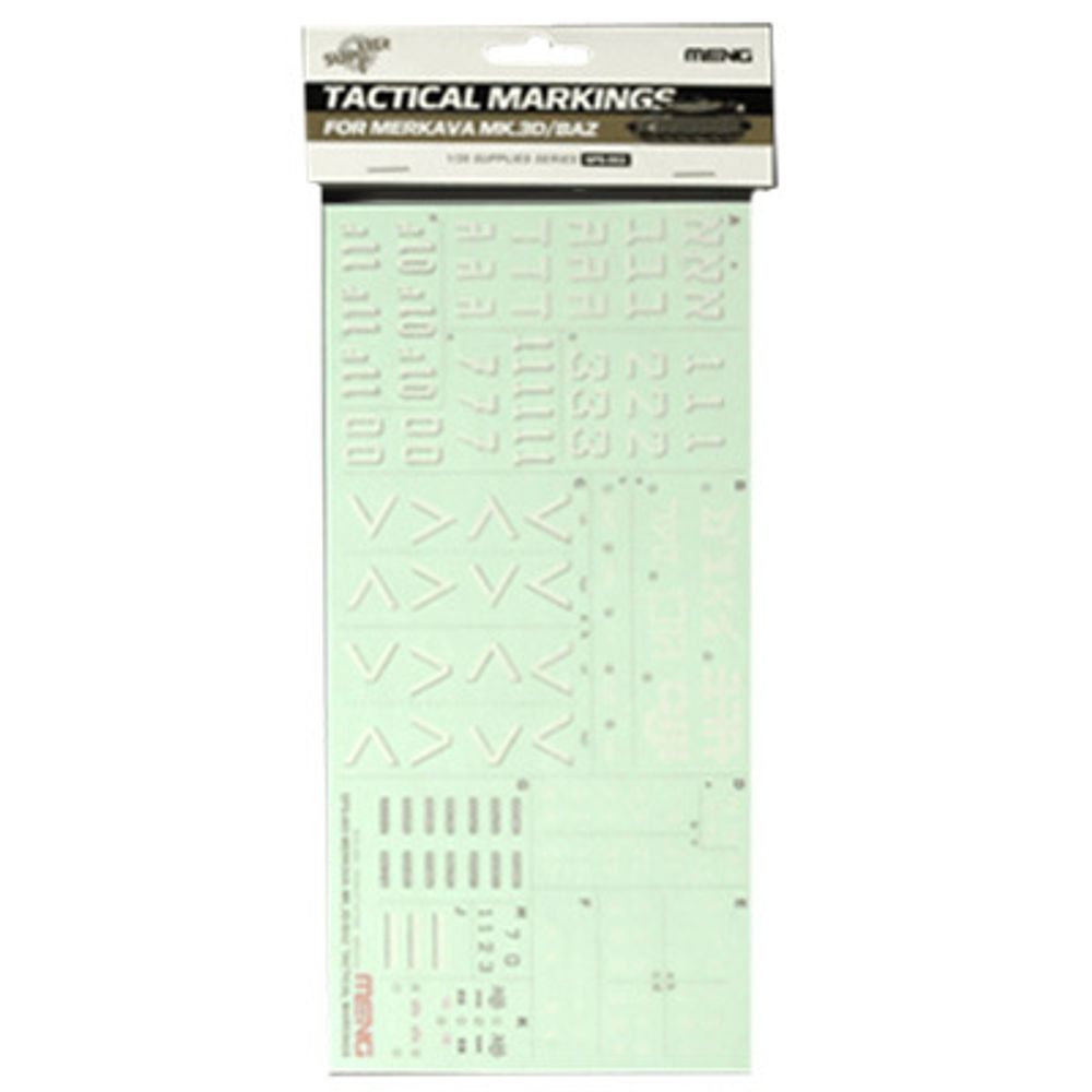 Модель сборная: маркировка танка, MERKAVA Mk.3D/BAZ Tactical Markings 1/35, Meng SPS-003