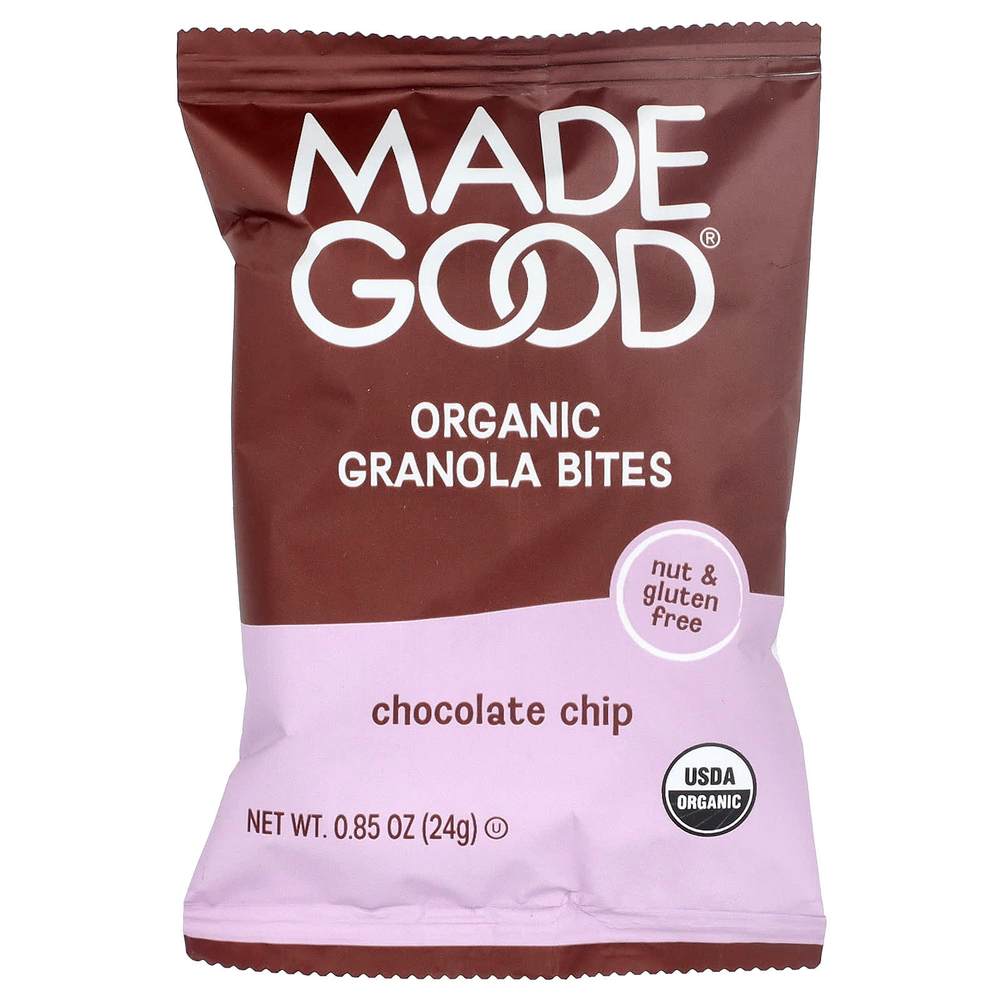 MadeGood, Granola Minis, шоколадная крошка, 5 пакетиков по 24 г (0,85 унции)