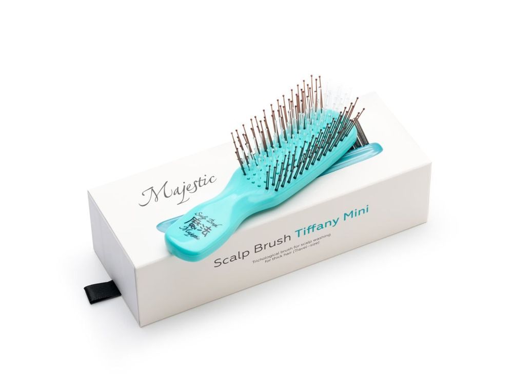 Расческа Majestic Scalp Brush бирюзовый (дорожная версия)