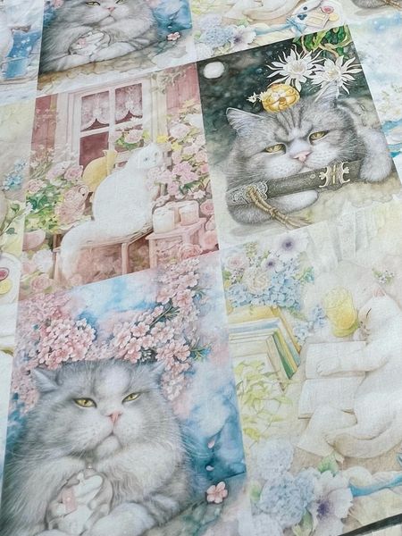 Купон 37x110 cm, 2 ряда СЕРЫЙ КОТ, 100% хлопок 4