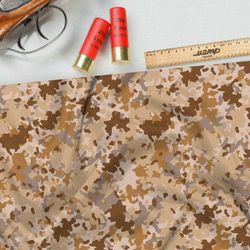 Ткань флис песочный милитари