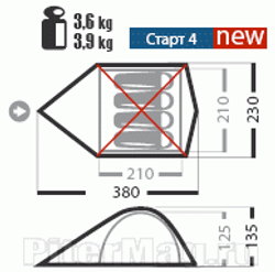 Палатка Normal Старт 4
