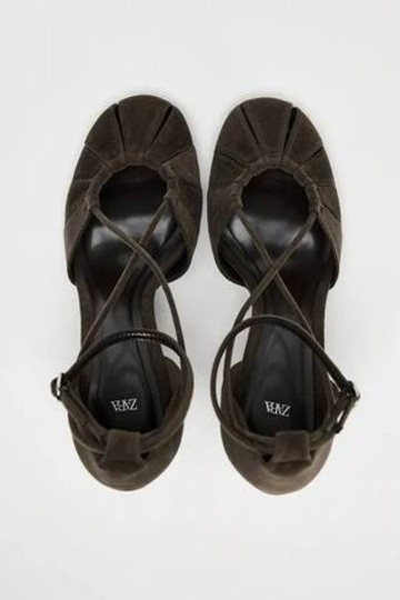 ZARA ТУФЛИ СО СБОРКОЙ, СЕРЫЙ