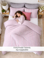 Пододеяльник 200х220 Евро Перкаль Хлопок Созвездия на темно-синем