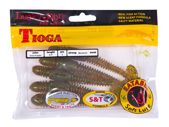 Виброхвосты съедобные LJ Pro Series TIOGA 4.5in (11,4 см), цв. PA19, 5 шт.