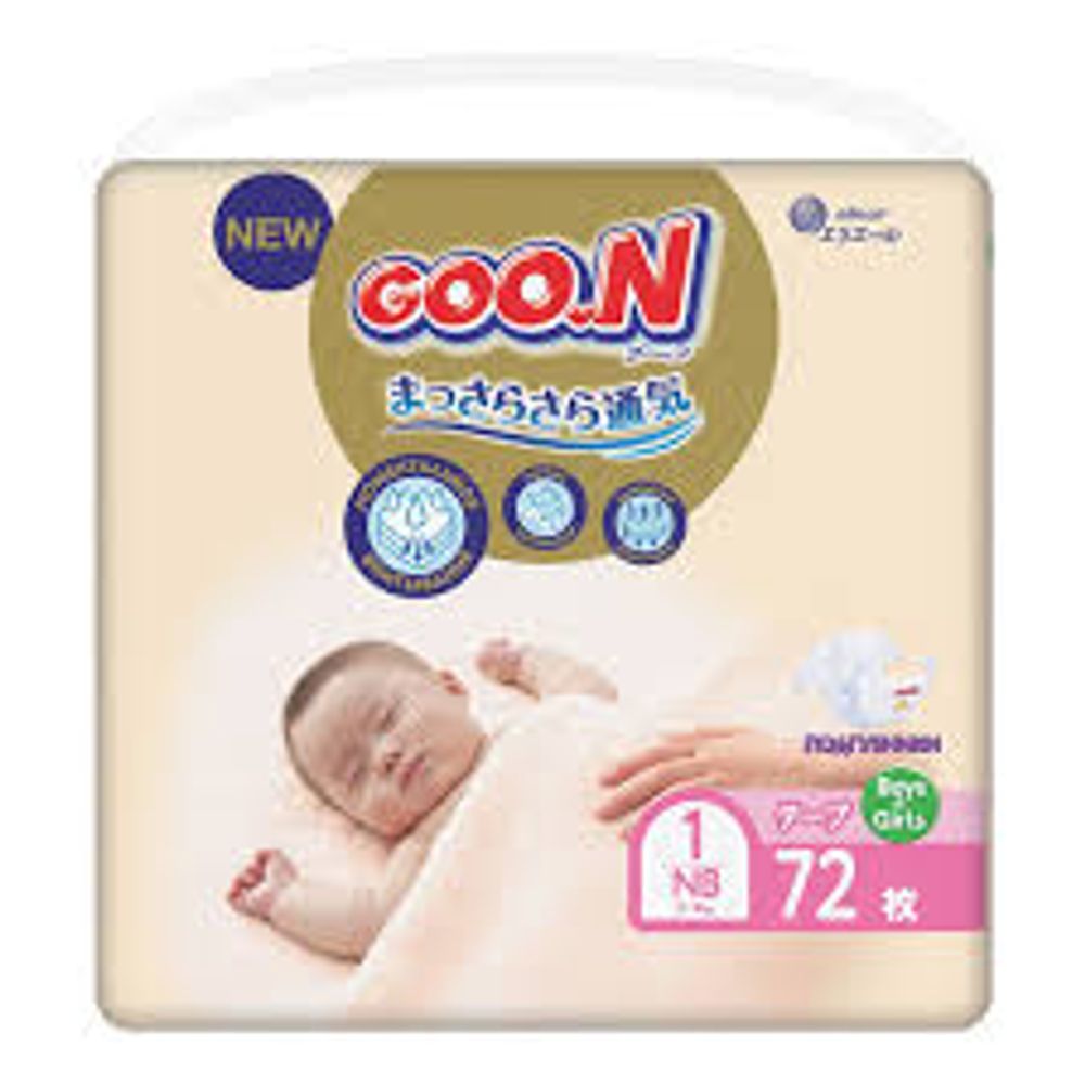 GOO.N 1 подгузники 72 шт 2-5 кг 1сп*4шт