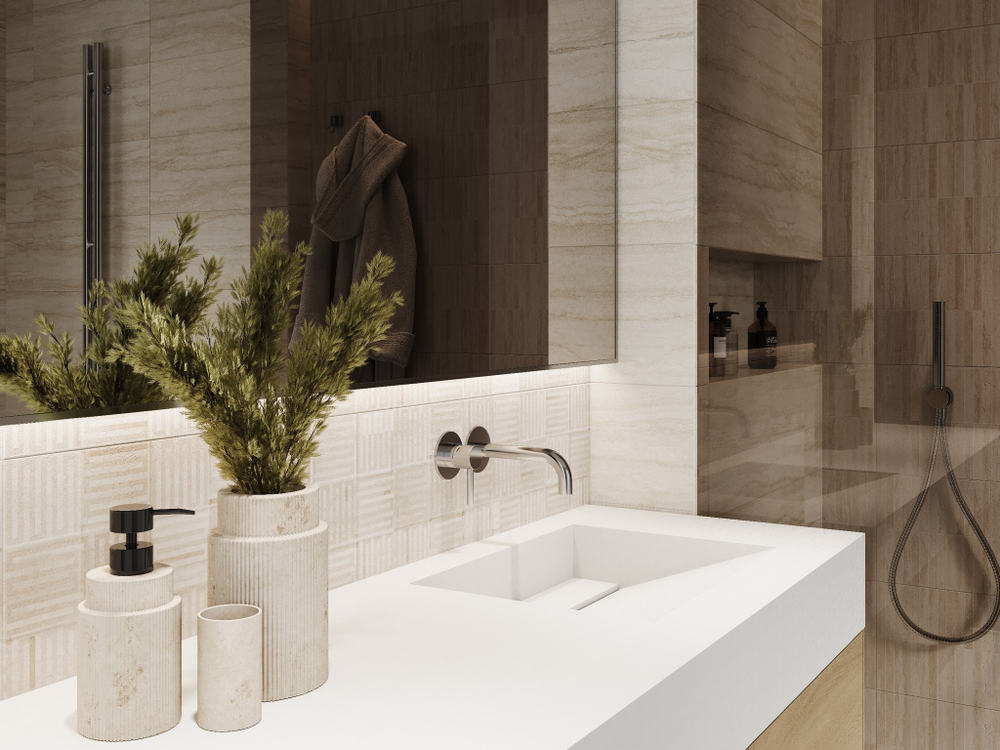 Родос беж низ 02 / Rhodes beige wall 02  250х600 (1-й сорт)