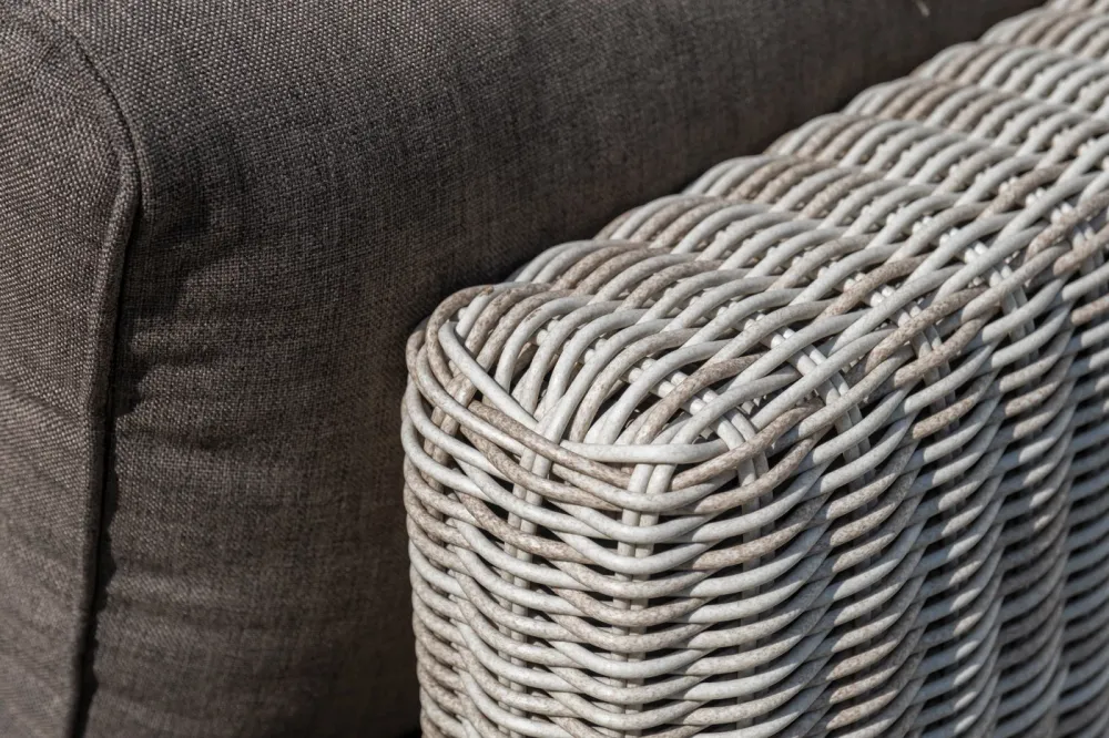 "Лунго" трансформирующаяся лаунж-зона из искусственного ротанга, цвет бежевый