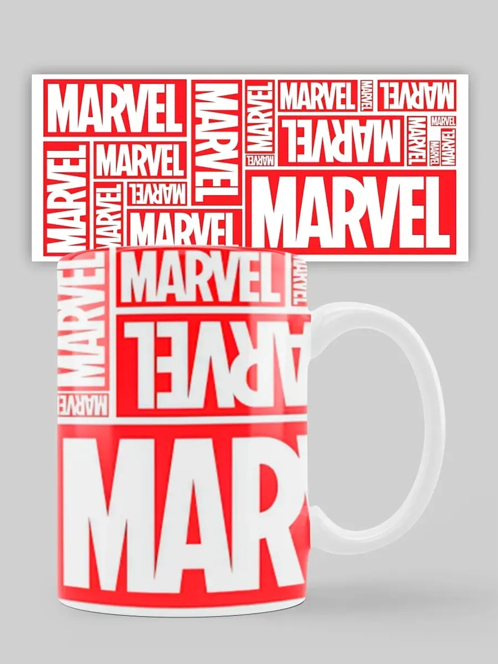 Кружка с принтом "Marvel Марвел"