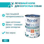 Влажный корм диетический Monge VetSolution Dog Hypo Monoprotein DUCK Гипо монопротеин с уткой для собак для снижения реакции пищевой непереносимости 400гр