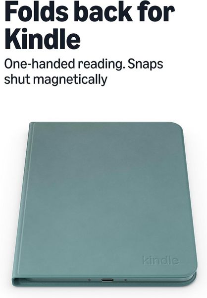 Оригинальный чехол для Amazon Kindle Paperwhite/Colorsoft Signature Edition 2026 Slim Plant-Based Leather Cover, Зеленый | Seaglass Green
