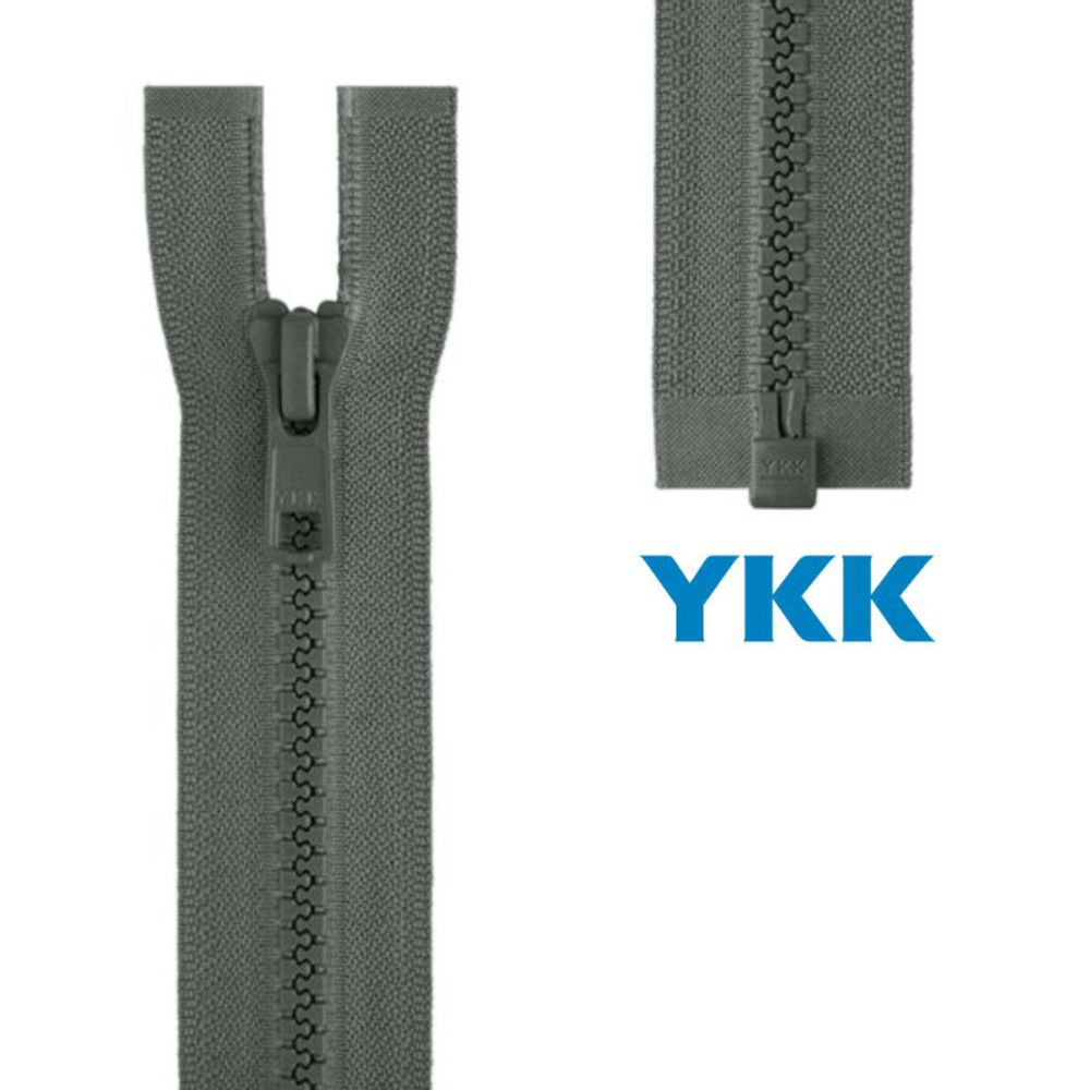 Молния трактор YKK Т5 (5 мм) 1 зам., разъем., 80 см, цв. 183 т.серый, уп.10 шт
