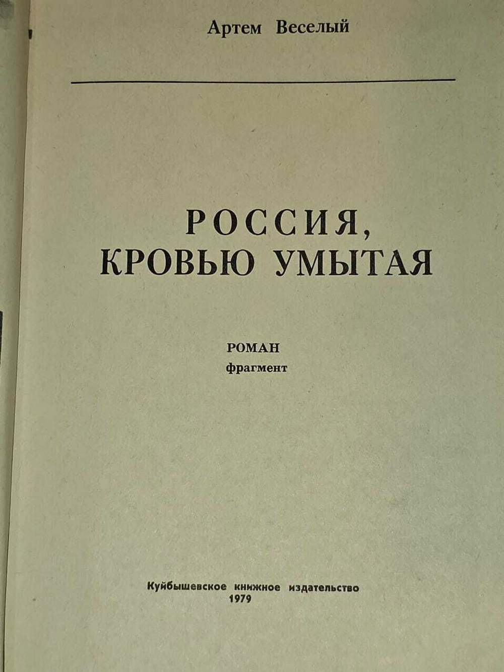 Артем Веселый. Россия, кровью умытая.