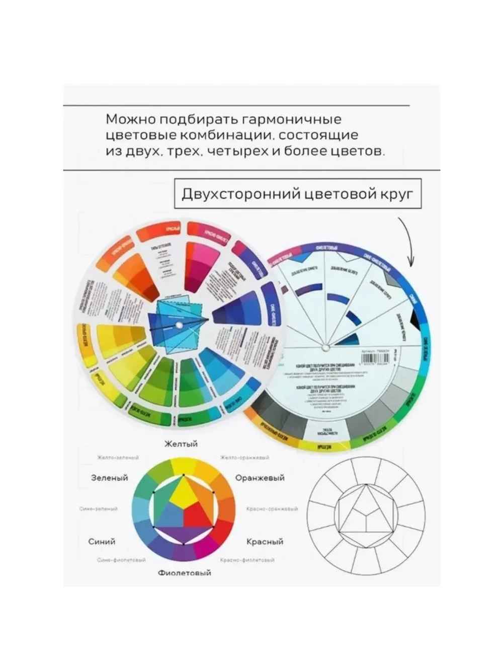 Цветовой круг Иттена диаметр 18 см