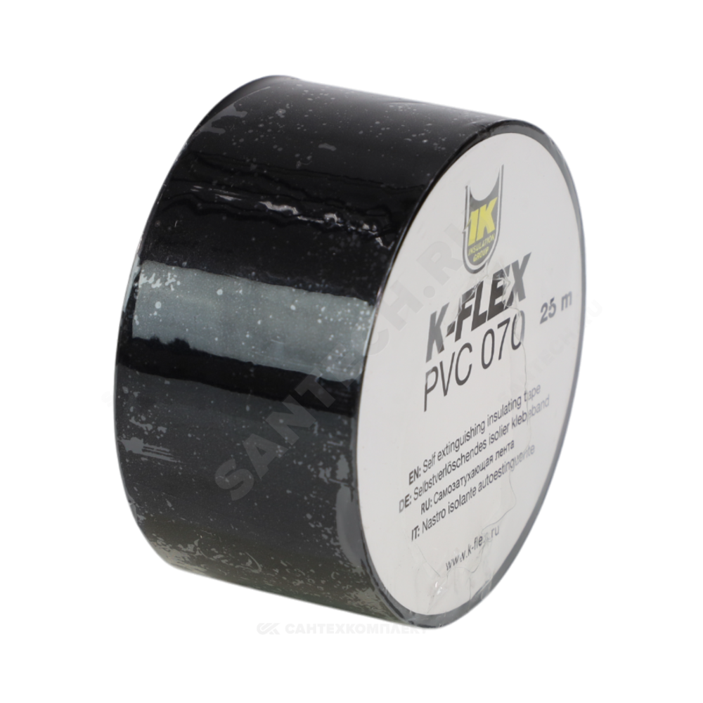 Лента ПВХ PVC AT 070 38мм х 25м черная самоклеящаяся K-flex 850CG020001