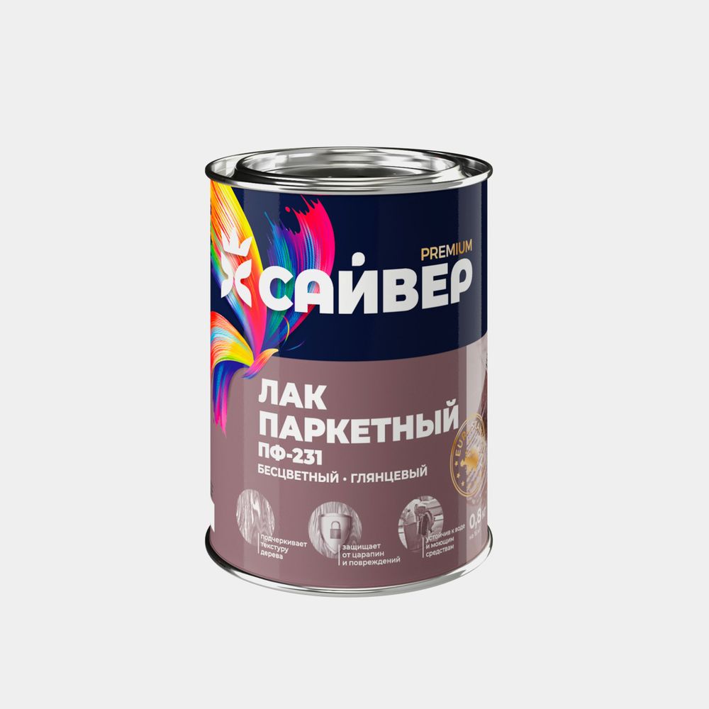 Лак ПФ-231 паркетный глянц. 0,8кг (Сайвер) Лак ПФ-231 паркетный глянц. 0,8кг (Сайвер)
