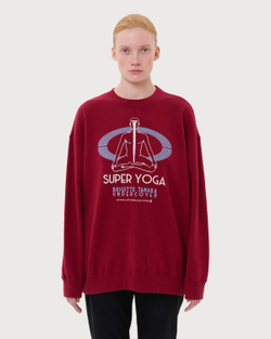 UNDERCOVER x BRIGITTE TANAKA СВИТШОТ БОРДОВЫЙ SUPER YOGA
