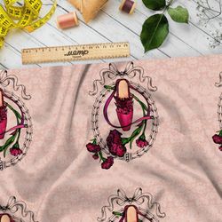 Ткань ниагара туфелька с цветком