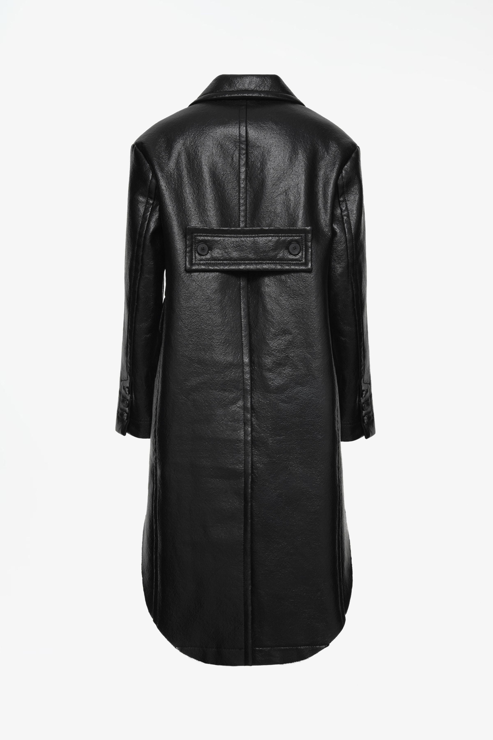 ZARA X JOHN GALLIANO АСИММЕТРИЧНОЕ ПАЛЬТО, ЧЕРНЫЙ