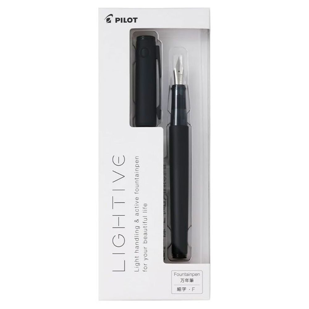 Перьевая ручка Pilot Litive с пером F черная (FLT-2SR-MBF) 2