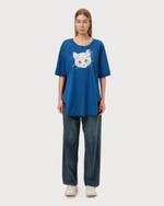 VIVIENNE WESTWOOD RED LABEL ФУТБОЛКА СИНЯЯ С ПРИНТОМ