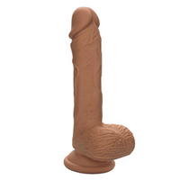 Коричневый фаллоимитатор 17,75см California Exotic Novelties Dual Density Silicone Studs SE-0255-10-3