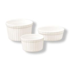 Соусник 110 мл d 7,6 см h4,2 см круглый Рамекин рельефный белый фарфор P.L. Proff Cuisine [6]