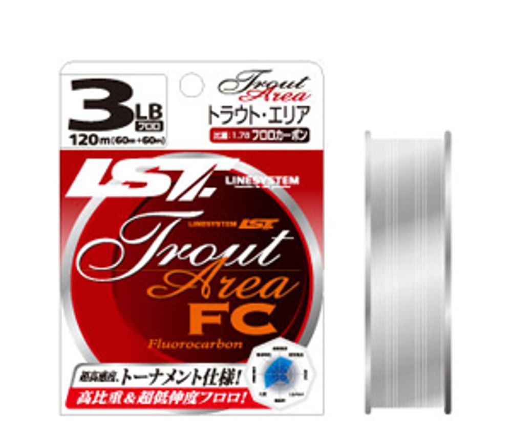 Флюорокарбон LINESYSTEM Trout Area FC 3.0LB (120m)