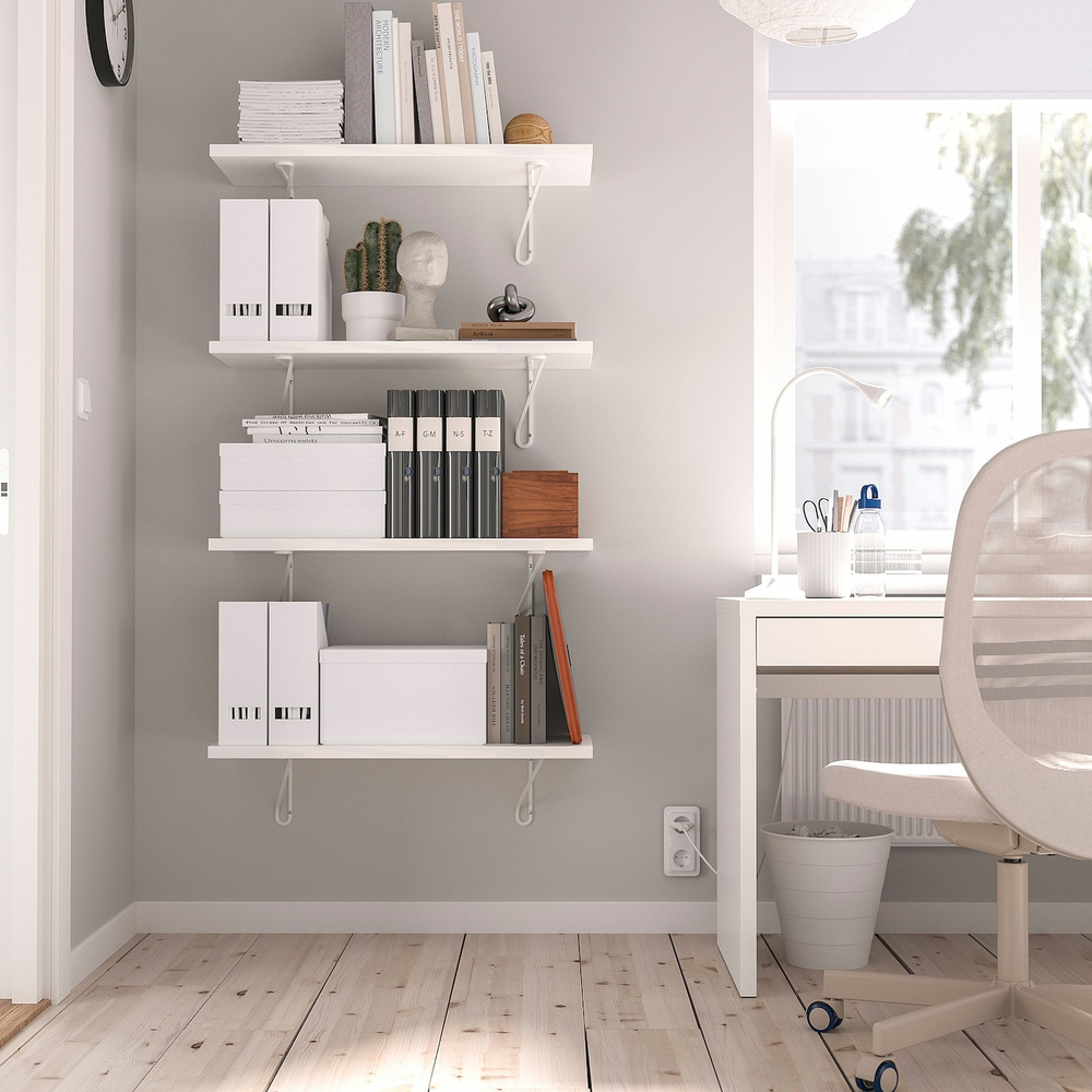 IKEA FÖRLÄGGARE (ИКЕА ФОРЛЭГГАРЕ) — Кронштейн, белый, 18x25 см, фото 4