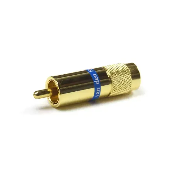 Разъем RCA Van den Hul C-7.3 Цвет золотой. Синяя маркировка