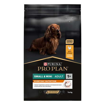 Сухой корм PRO PLAN EVERYDAY NUTRITION для взрослых собак мелких и карликовых пород курица 7 кг