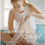 Бритва Gillette "Venus Smooth", голубая, Польша, 3 лезвия, 2 кассеты, голубая