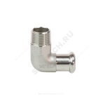 Угольник сталь нерж AISI 316L 90гр Дн 15х1/2" Ру16 пресс/НР Inoxpres RM 197102015