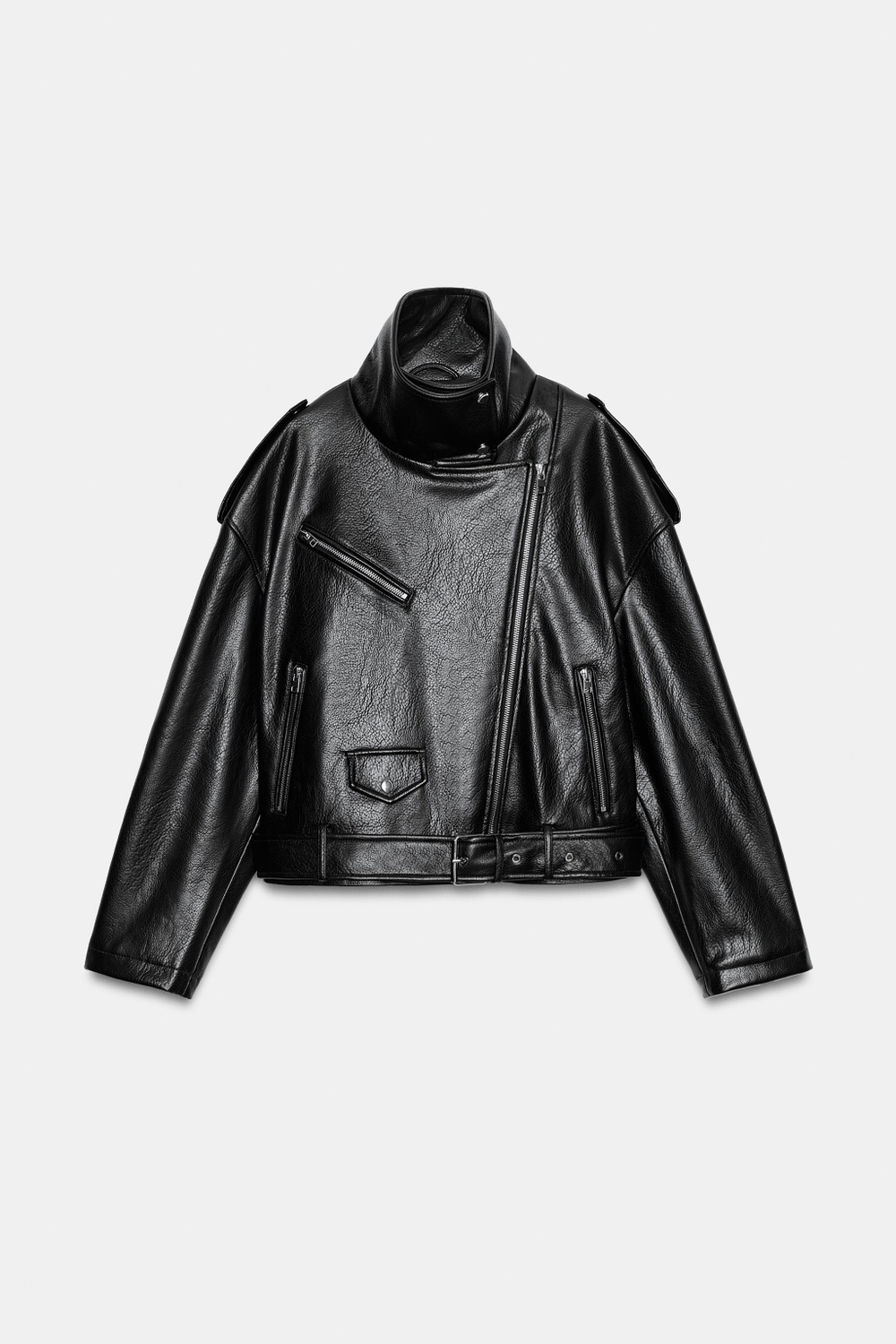 КУРТКА В БАЙКЕРСКОМ СТИЛЕ ИЗ ИСКУССТВЕННОЙ КОЖИ — ZARA