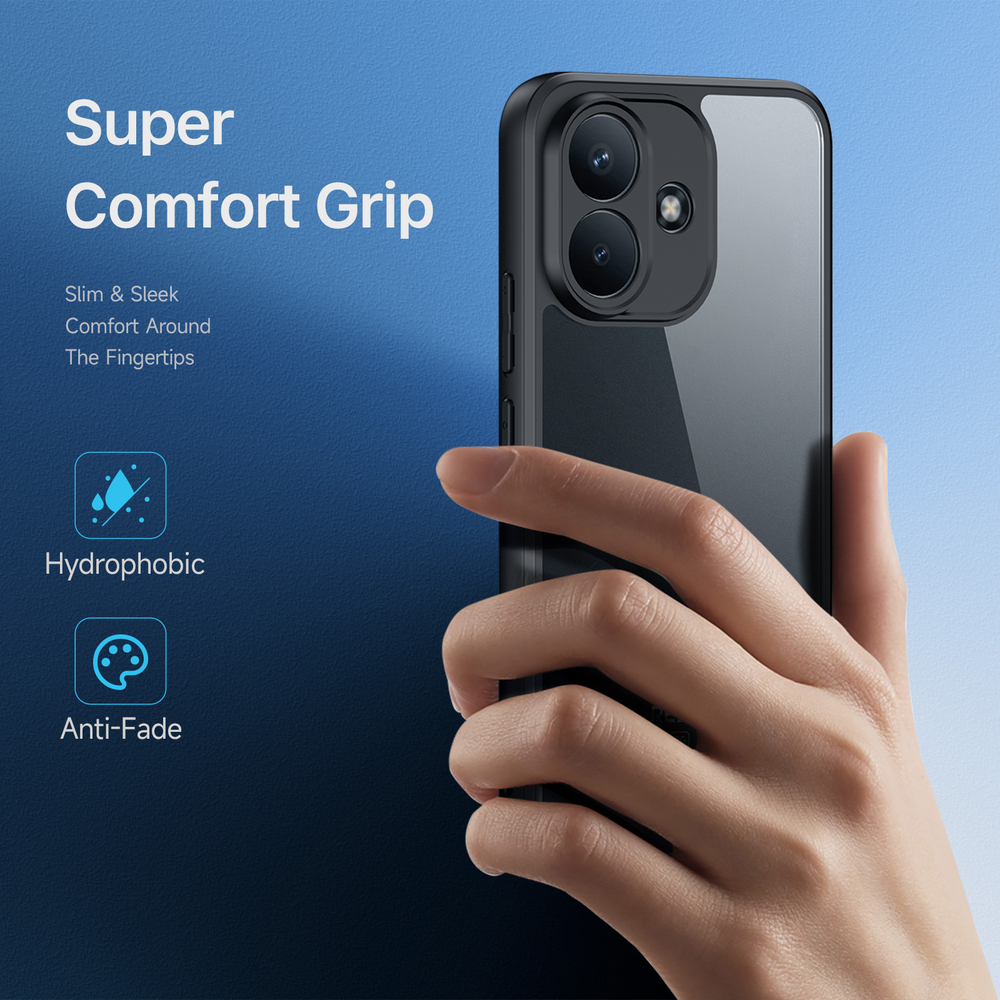 Чехол усиленный прозрачный с черными рамками для Xiaomi Redmi Note 17 Pro 5G, серия Aimo Series Case от Dux Ducis