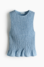 Топ из жатого джерси со сборками - H&M