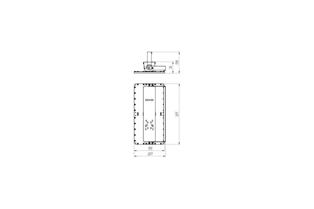 Светильник LED Diora Quadro 95/12500 K14 12500лм 95Вт 4000K IP65 лира