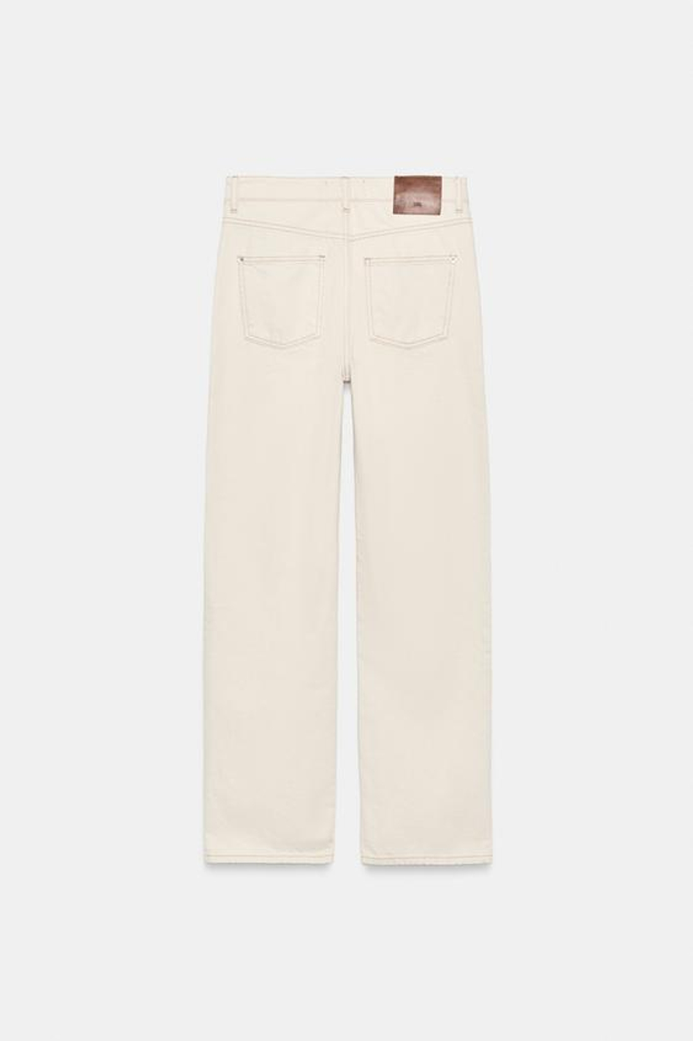 ZARA ДЖИНСЫ Z1975 REGULAR С ВЫСОКОЙ ПОСАДКОЙ, ЭКРЮ