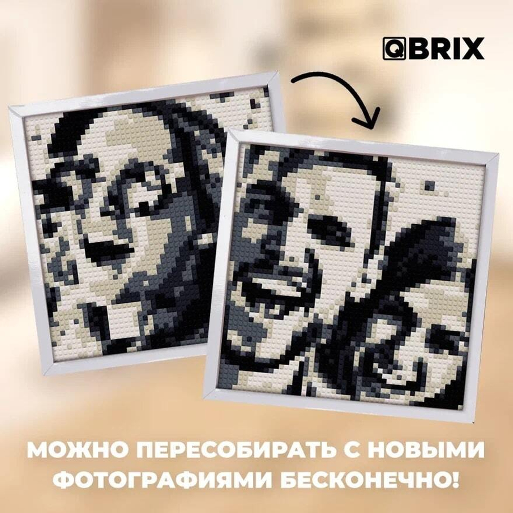 Фотоконструктор QBRIX Original - Пксель-арт, собери свою цветную картину по фото из деталей Lego