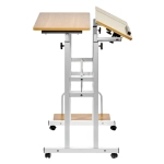Стол Bradex Home многофункциональный Shuttle 80х58х80-130см, светлое дерево, белый