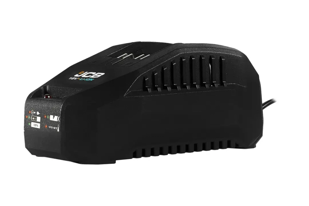 Дрель-шуруповерт аккумуляторная (JCB-18CD-B-E) 18V, max 45Nm в комплекте с зарядным устройством (JCB-18VFC-E) 2.4A и батареей аккум(JCB-20LI-E) 2.0AH JCB JCB-18CD-2XB-E